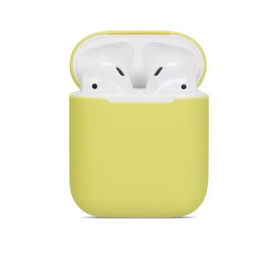 Жидкий силиконовый чехол для наушников для AirPods 1 2nd Bluetooth, беспроводные наушники, защитный чехол для зарядки, сумка для Airpods - Цвет: Цвет: желтый