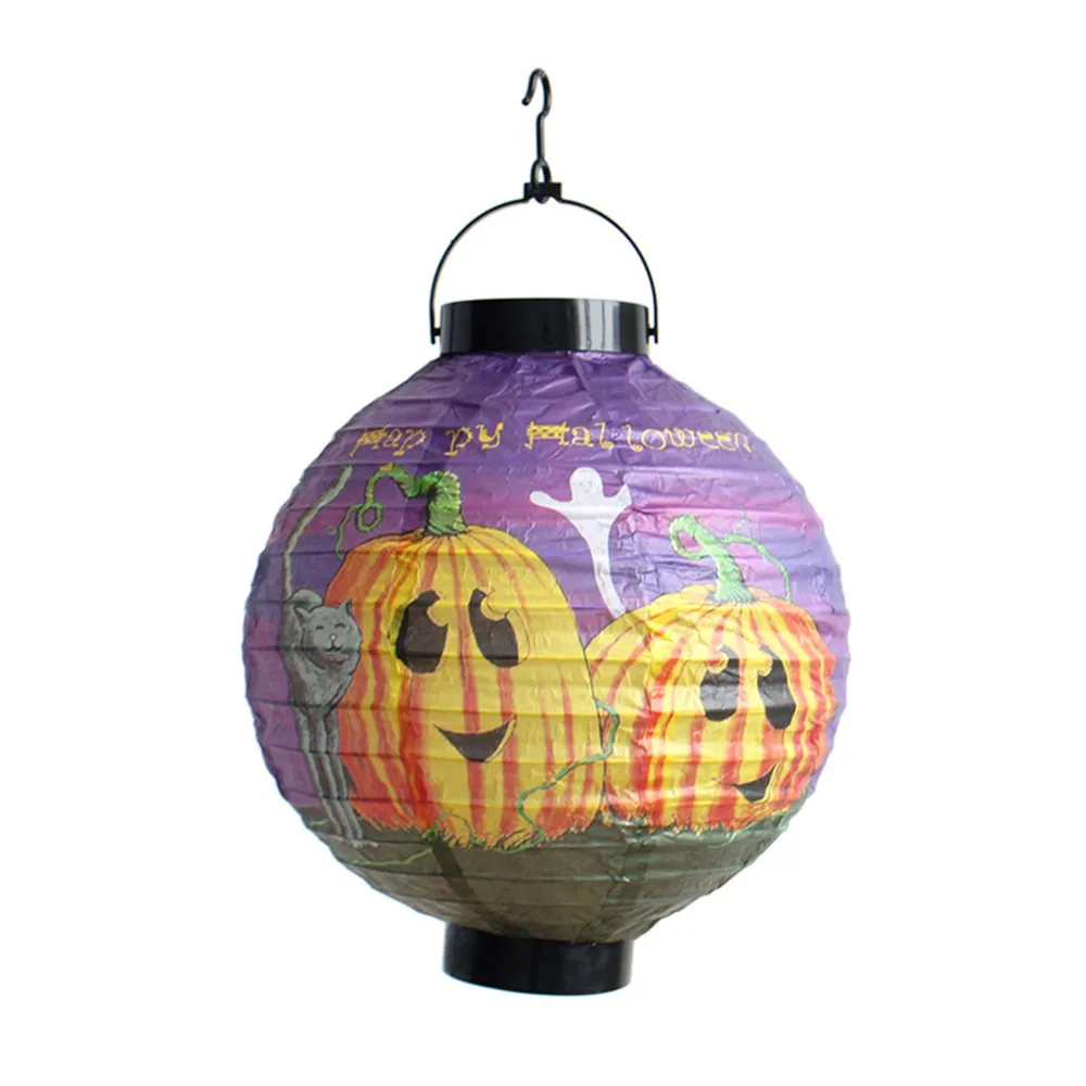 

2019 1 PC Halloween Party Decorations Paper Spider Ghost Bats Lantern Festival Lantern Home Decor patio decoration @2