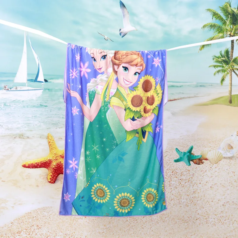 Детское банное полотенце с Микки Маусом и Эльзой из мультфильма «Холодное сердце», детское мягкое пляжное полотенце с человеком-пауком для мальчиков и девочек