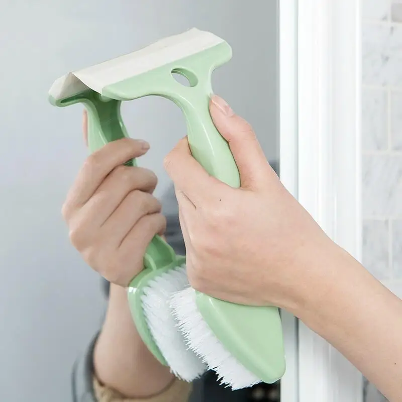 

Multi-function Bathroom Cleaning Brush Soft Glass Mirror Sweater Home Cleaning Brushes Scraper Kitchen Bathroom Clean Tool