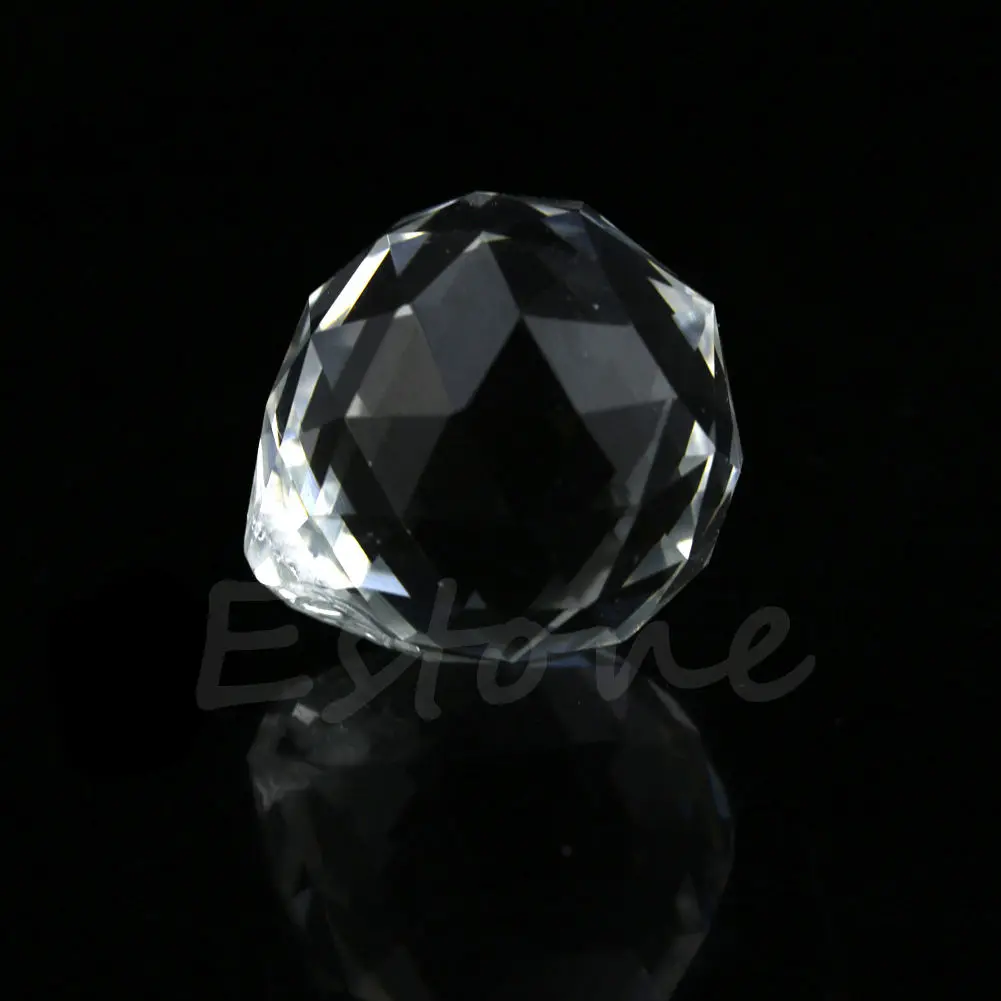 

1 Clear Crystal Feng Shui Lamp Ball Prism Rainbow Sun Catcher Wedding Decor 30mm