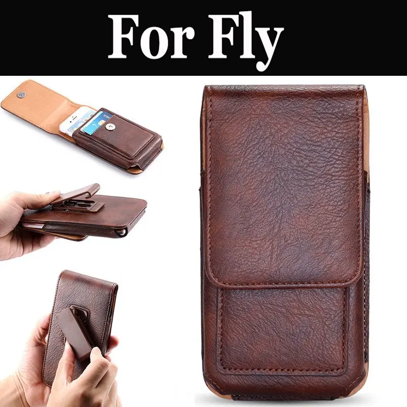 Leather Case Cover Vertical Belt Clip Pouch Holster Bag Cell Phones For Fly Nimbus 15 16 7 9 Photo Pro Power Plus 2 XXL | Мобильные
