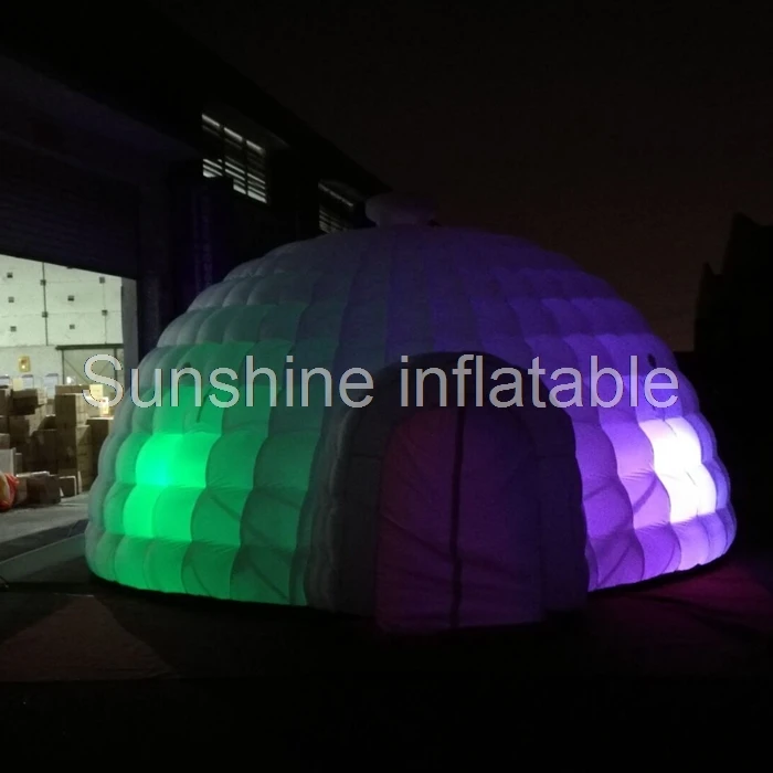

Most popular outdoor large inflatable igloo tent Led light wedding tent for sale