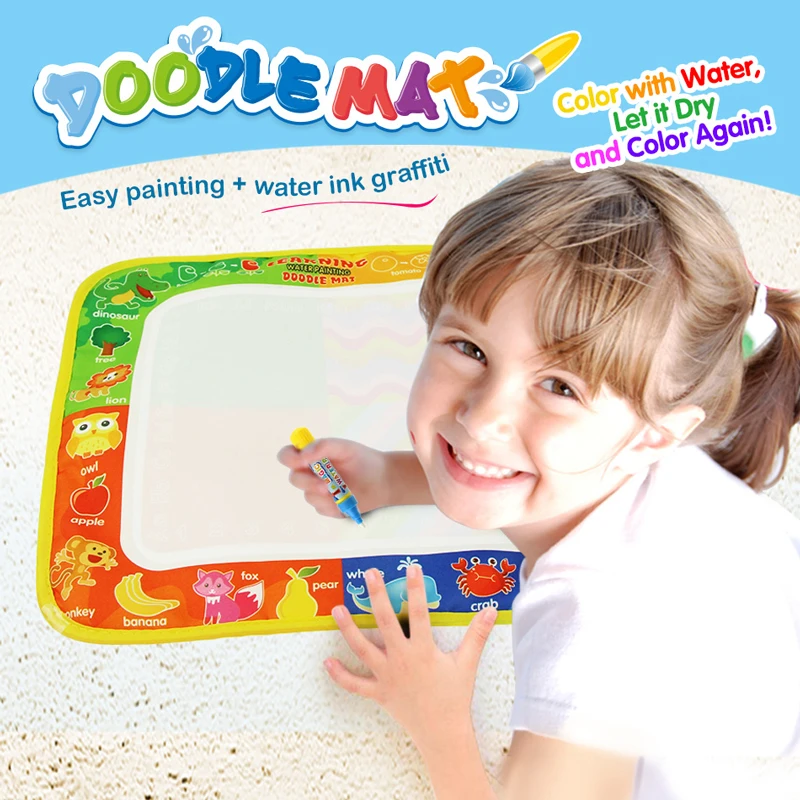 29*30 см волшебная тканевая ткань для рисования водой с карандашом для рисования, коврик для рисования водой для детей раннего образования, игрушка для рисования