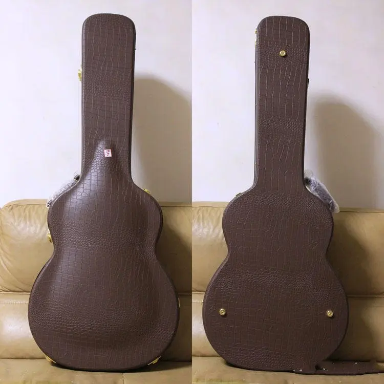 

Brown top grade wooden box MORRISHC - 2 thickening festival-guitar box velvet box Value flaws in the case