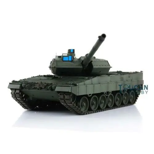 Henglong 1/16 зеленый 6,0 версия инфракрасный боевой Leopard2A6 rc Танк 3889 отдача ствола металлический трек Резина TH12771