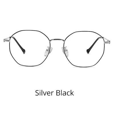 Ralferty анти-голубые легкие очки оправа женские мужские компьютерные очки близорукость рецепт; очки oculos de grau D1908 - Цвет оправы: Silver Black