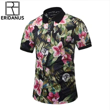 Новинка, брендовые рубашки поло для мужчин, летние топы, с принтом, Brautiful, Harajuku, стильные, с цветочным рисунком, 3d, рубашки поло размера плюс, X736
