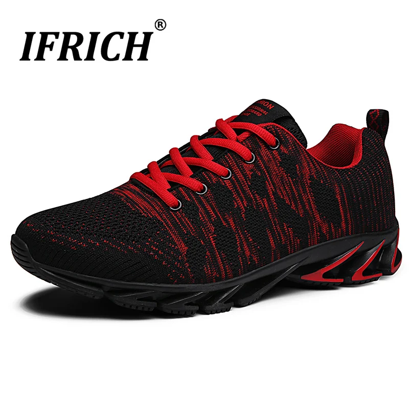 Running Shoes Men Breathable Men Shoes Athletic Anti-slip Male Sport Shoes for Adult Summer Green Running Male Shoes Sneakers