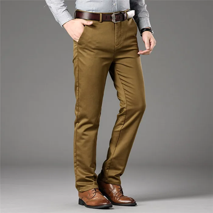 Мужские брюки-Чино с карманами, деловая модная мужская одежда, синие, черные, хаки, темно-серые повседневные мужские брюки, 8018