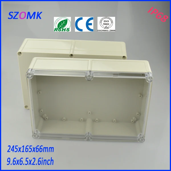 

transparent cover plastic box (1 pcs)245*165*66mm pcb enclosure waterproof junction box abs control plastic enclosures