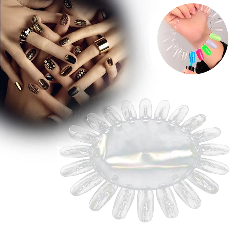

1Pc Nail Color Display Board 22 Color Swatches False Nail Tips Art Display Color Chart Diy Makeup Tool(Transparent) As Shown