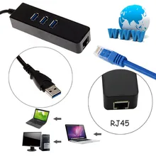 NOYOKERE 1000 Мбит/с гигабитный Ethernet адаптер USB к RJ45 Lan сетевая карта 3 порта USB3.0 концентратор для Windows 7/8/10/Vista/XP Linux PC