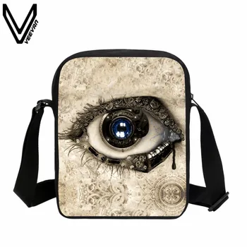 

VEEVANV Brand New Messenger Bags Realistic Big Eyes Pattern Crossbody Bags Girls Mini Single Shoulder Bags Blue Mechanical Eyes