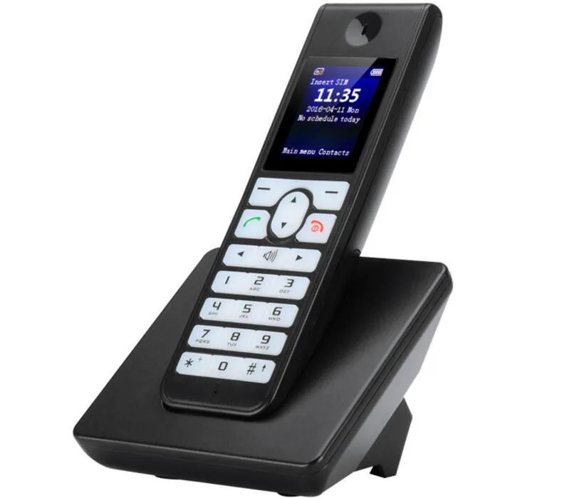  English Russian GSM SIM Card Cordless Fixed Phone With SMS Backlight LED Screen Radiotelephones Wir - 32989679820