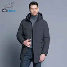 ICEbear 2018 Soft Fabric Winter Men’s Jacket Thickening Casual Cotton Jackets Winter Mid-Long Parka Men Brand Clothing 17MD962D