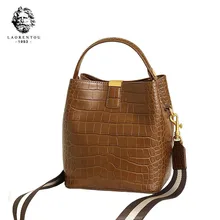 LAORENTOU новая Брендовая женская сумка из натуральной кожи, модная сумка из воловьей кожи с крокодиловым узором, женская кожаная сумка через плечо