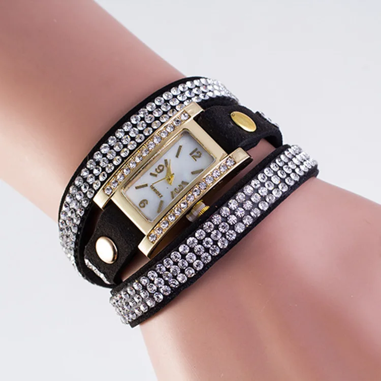 

Simple Design Quartz Watch for Girl Gifts Fashion Watches Diamond Multi-Layer Bracelet Student Watches for Teenagers saat RH007