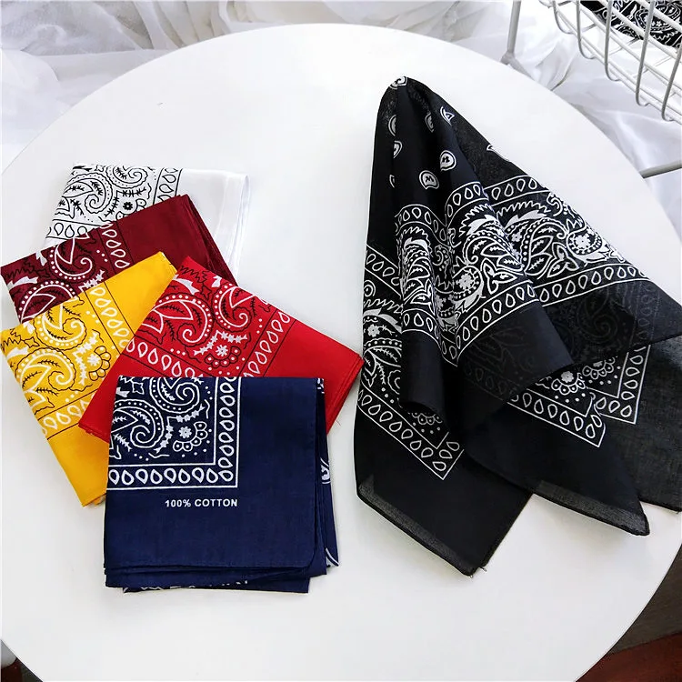 

2019 Fashion Women Hair Cotton and Linen Bandana Scarf Square Female Bandanas Headwear Rock Cool Girls Multi Headbands NS4349
