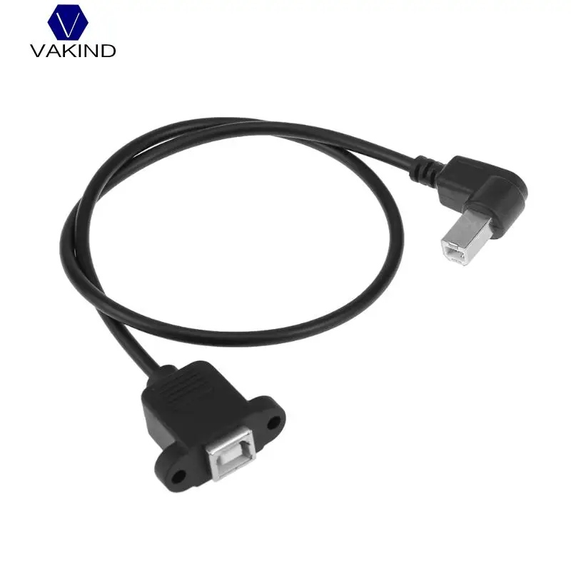 VAKIND 4mm 3D Printer Copper Data Sync Charging Cable Elbow Connector USB-B/F To USB-B/M Data Cable For 3D Printer Scanner VAKIND 4mm 3D Printer Copper Data Sync Charging Cable Elbow Connector USB-B/F To USB-B/M Data Cable For 3D Printer Scanner