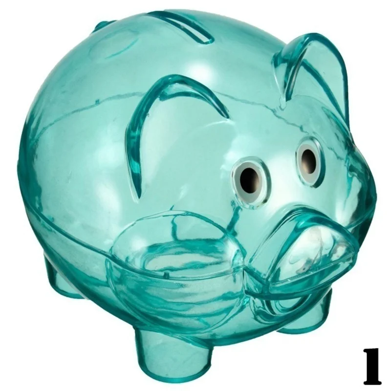 Прозрачный Прекрасный копилка монета деньги пластиковые деньги открываются сохранение коробка малыш свинья подарок