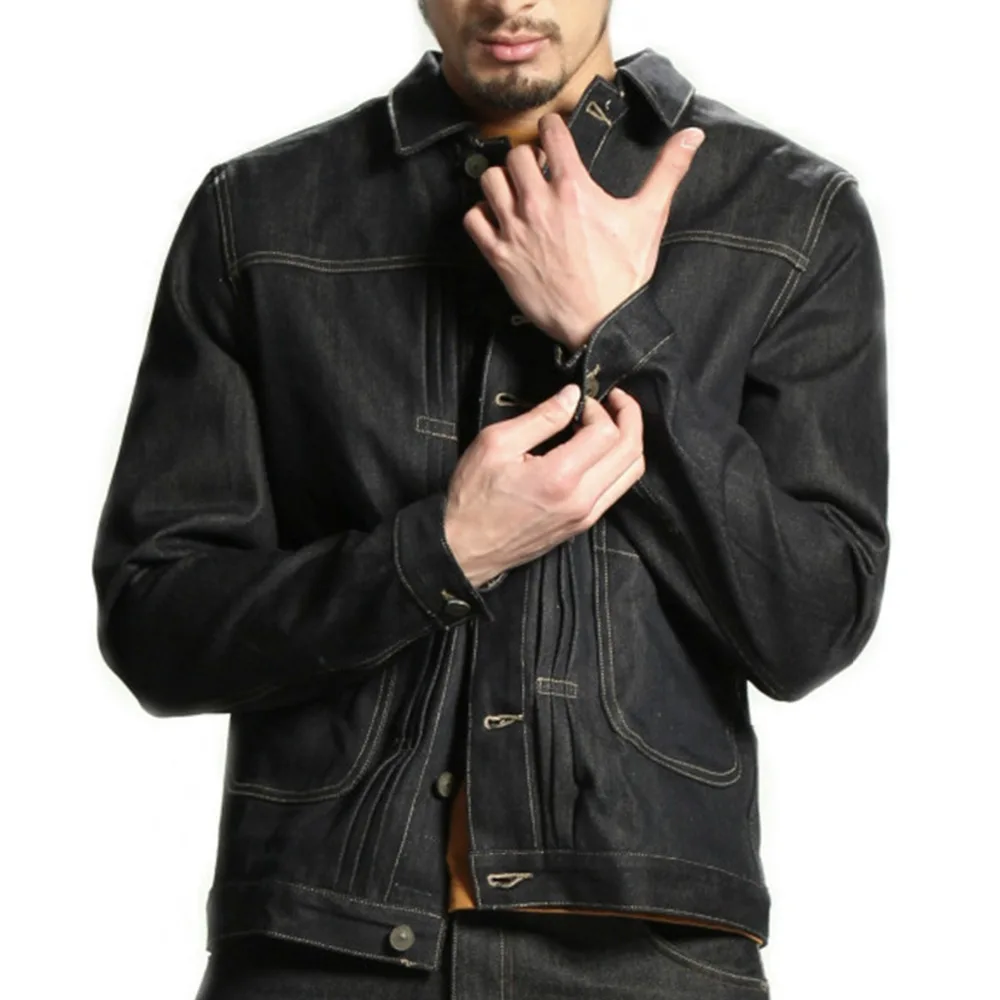 

2018 Mens Spring Jackets Indigo Denim Jacket Men Slim Fit Fashion Japanese Style Streetwear Coat Famous Brand-clothing