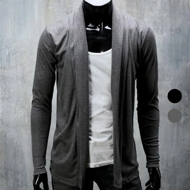 buttonless cardigan mens