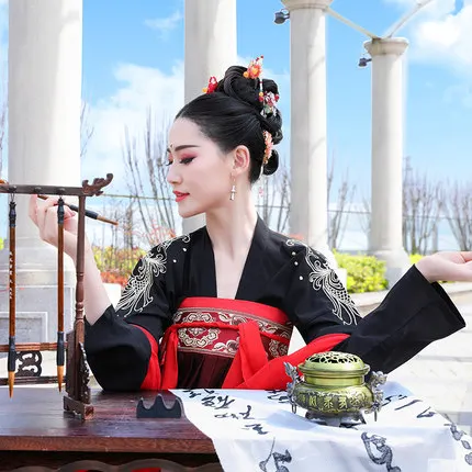 

Freeship Chinese traditional clothing gown set Han fu dress/dance/stage performance