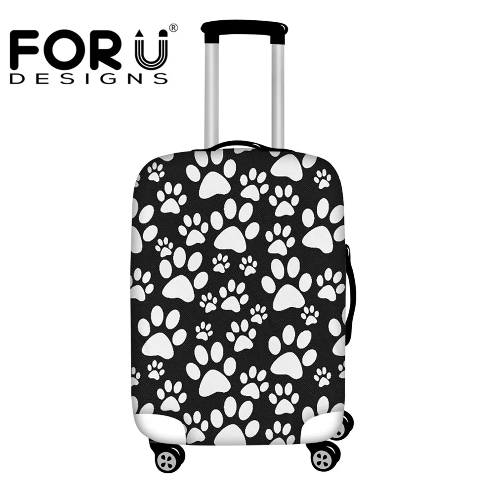 Чехол FORUDESIGNS для чемодана 18- 30 защитные чехлы с мультяшным принтом лап Эластичные