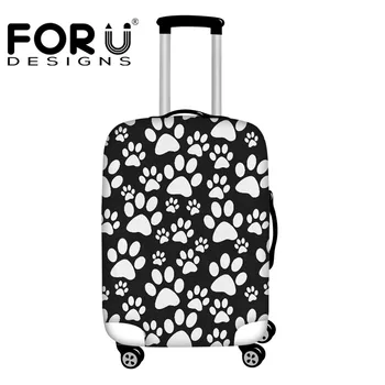 

FORUDESIGNS Cover For 18- 30 Suitcase Cartoon Paw Print Luggage Protective Covers Elastic Travel Accessories Trolley Cases Cover