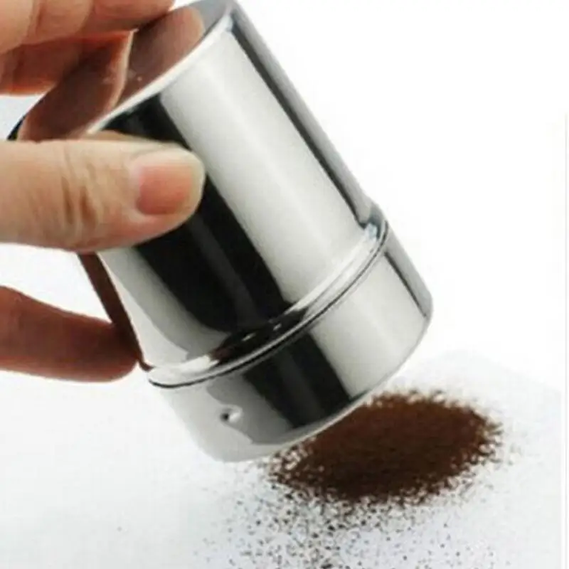 

Stainless Steel Flour Salt Sifter Icing Sugar Dredger Cocoa Chocolate Powder Shaker Decorating Tools cooking tool