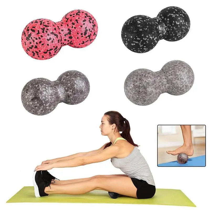 

16*8cm Epp Fitness Peanut Massage Ball Lacrosse Ball For Shoulder Back Legs Rehabilitation Therapy Training 5 Colors To Choose