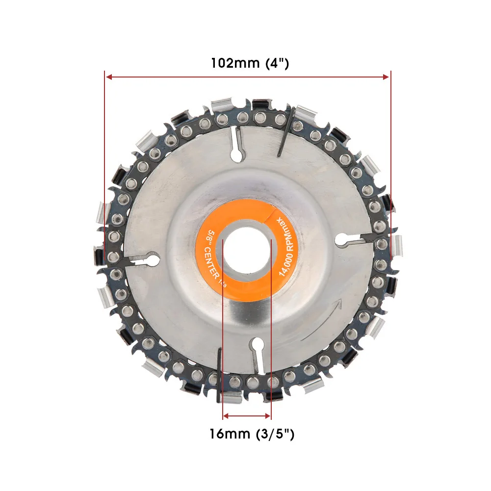4 дюйма 22 зубчатая цепь диск деревообрабатывающий зубчатое колесо для 100/115 мм угловой шлифовальный круг для резьбы по дереву для 100 мм или 115