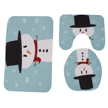 3 шт./компл. креативный Рождественский нескользящий коврик для ванной напольный влагопоглощающий коврик стойка для тряпок крышка для унитаза коврик для ванной Прямая поставка 311 Вт