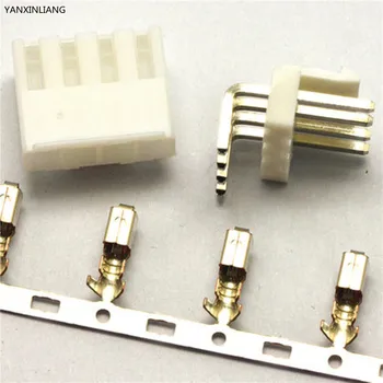 

20Sets VH3.96 4Pin Connector Kit Pitch 2.54mm Right Angle Pin Header+Terminal+Housing (VH-4AW+VH-4Y+Terminal)