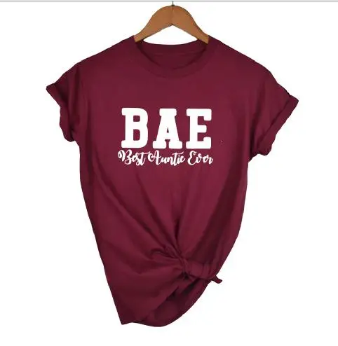 PADDY DESIGN BAE Best Auntie Ever I Love My Bae/футболка для всей семьи, топ для новорожденных, модные футболки с короткими рукавами