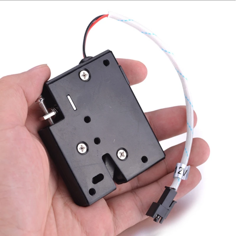1 PC Inteligente Fechadura Da Porta Eletromagnética Solenóide DC 12 V Eletrônico Bloqueio anti roubo Bloqueio Da Gaveta Do Armário de Controle Elétrico 80*59*13mm