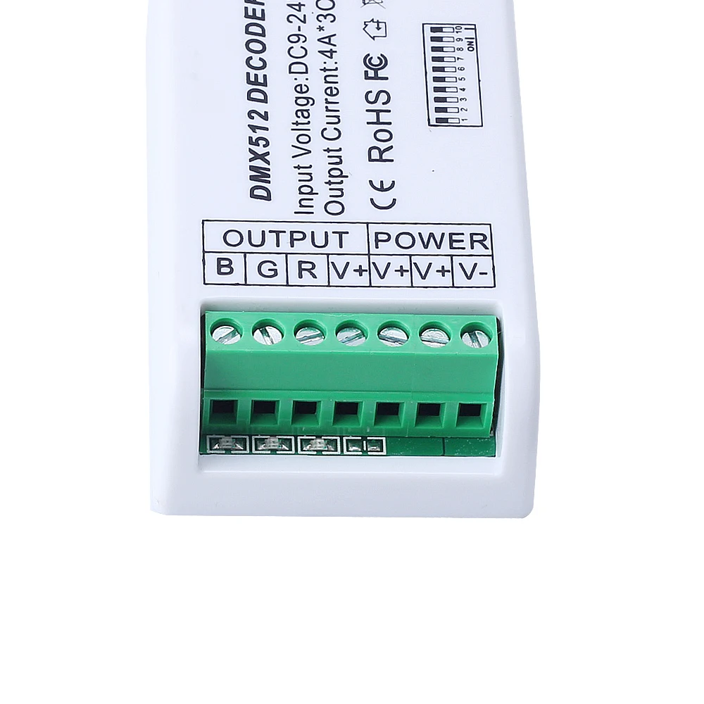 3CH DMX 512 светодиодный декодер контроллер Диммер 12В 24В консоль используется для RGB
