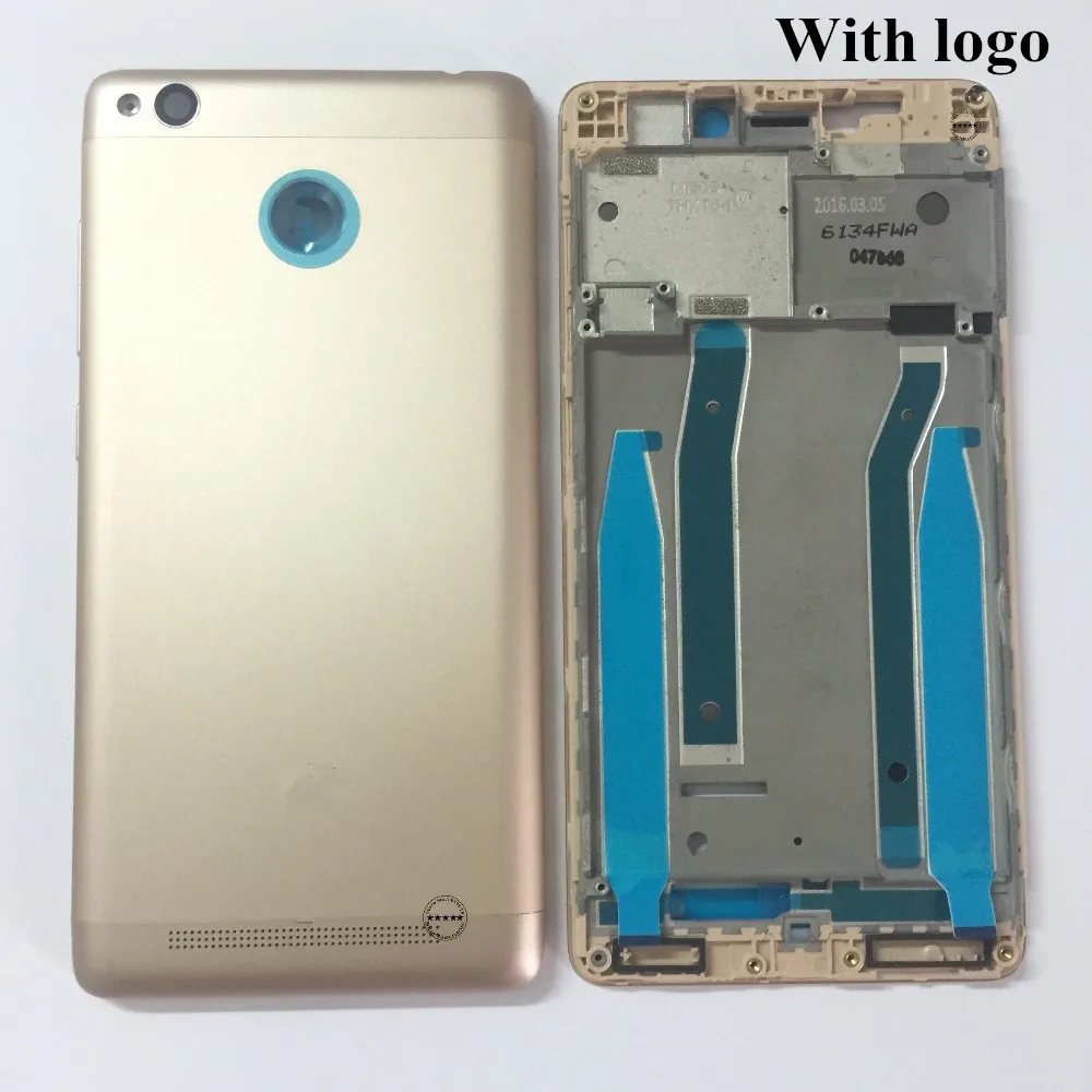 

Original Middle Frame Back Rear Battery Cover Camera Lens For Xiaomi Redmi 3S/Redmi 3 Pro Housing Door Side Volume Power Button