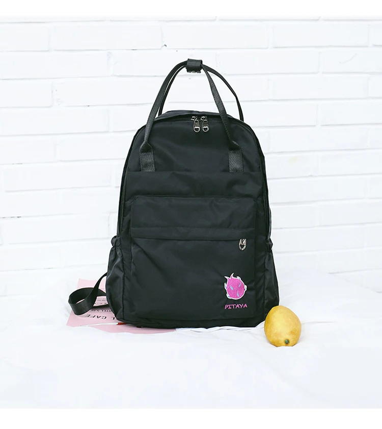 Menghuo 2018 New Preppy Style Fashion Embroidery Ladies Backpack Nylon High Quality Women School Shoulder Bag for Girls Youth2_15