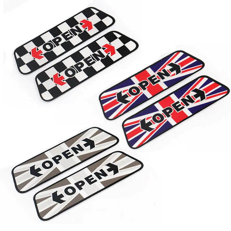 

4Pcs Reflective Safety Car Door Open Warning Stickers For Mini Cooper One S JCW R56 R55 F56 F55 F60 R60 Car Styling