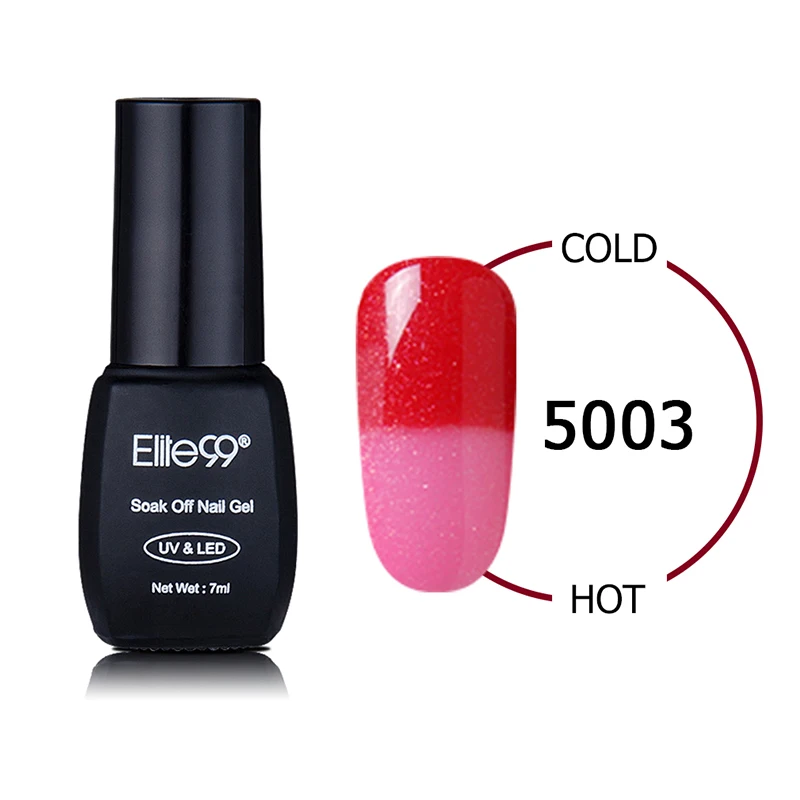 Светодиодный Гель лак для ногтей Elite99 7 мл|nail polish|temperature changing nail polishtemperature change |