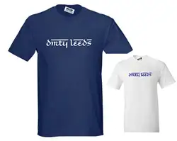 Новый 'DIRTY LEEDS' забавные STD темно-синий/белый и белый/синий S к 3XL Новые футболки Забавные футболки новый мужской Забавные топы