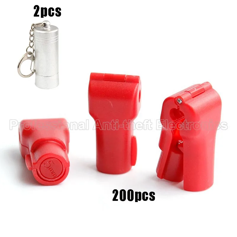 

EAS stop lock for security display hook pegboard slatwall with detacher keys 202pcs