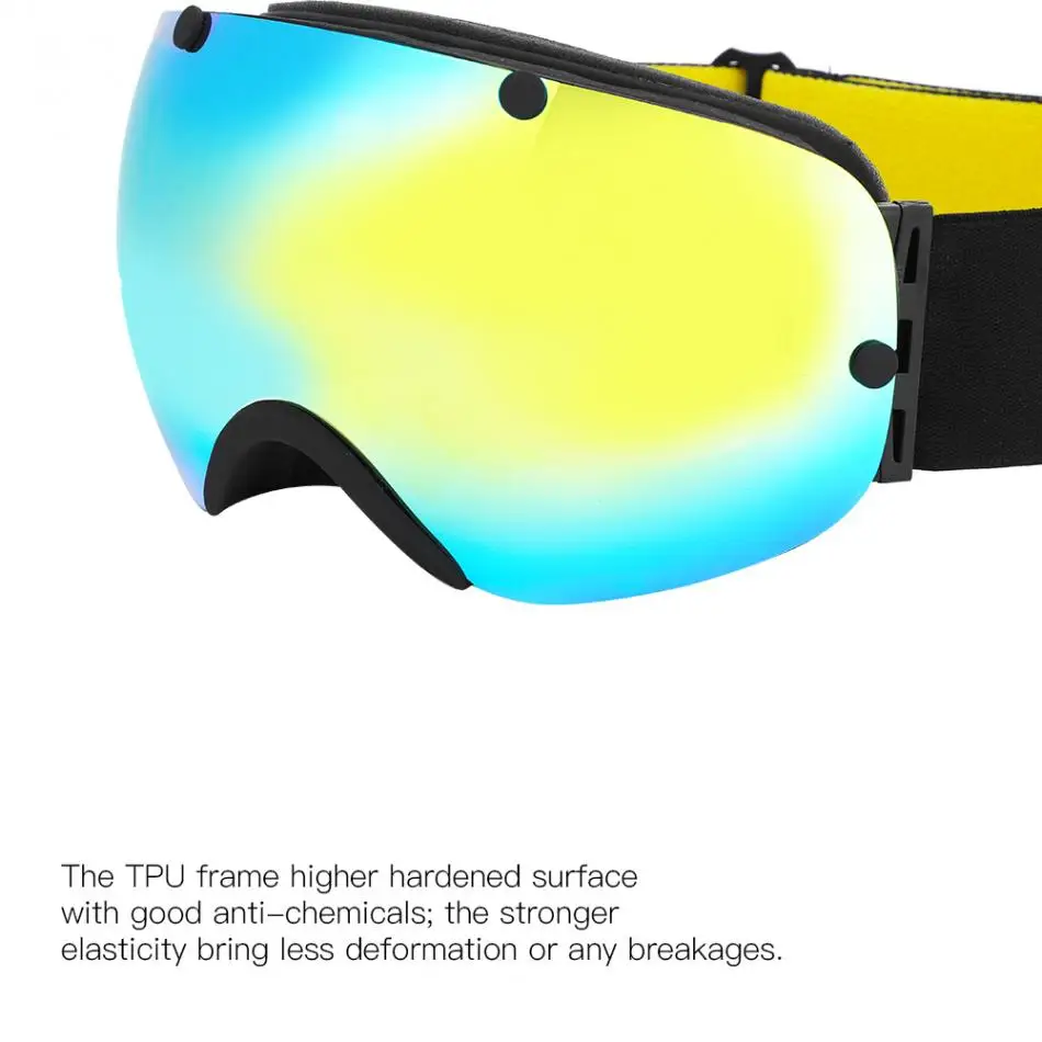 Лыжные очки с двойными UV400 Анти-туман лыжные очки снег Лыжный спорт Сноуборд мотокросс очки Лыжные маски или очки