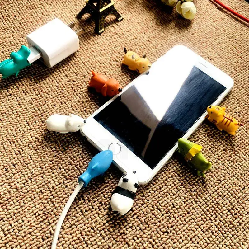 Милый кабель укуса протектор для Iphone устройство сматывания кабеля держатель