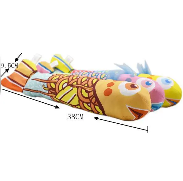 Fish design Interactive Crackle Fancy Catnip Cat Toy trainning Colorful Fish Cat Mint Funny Toys For Cat Teaser Pet Toys Pillow