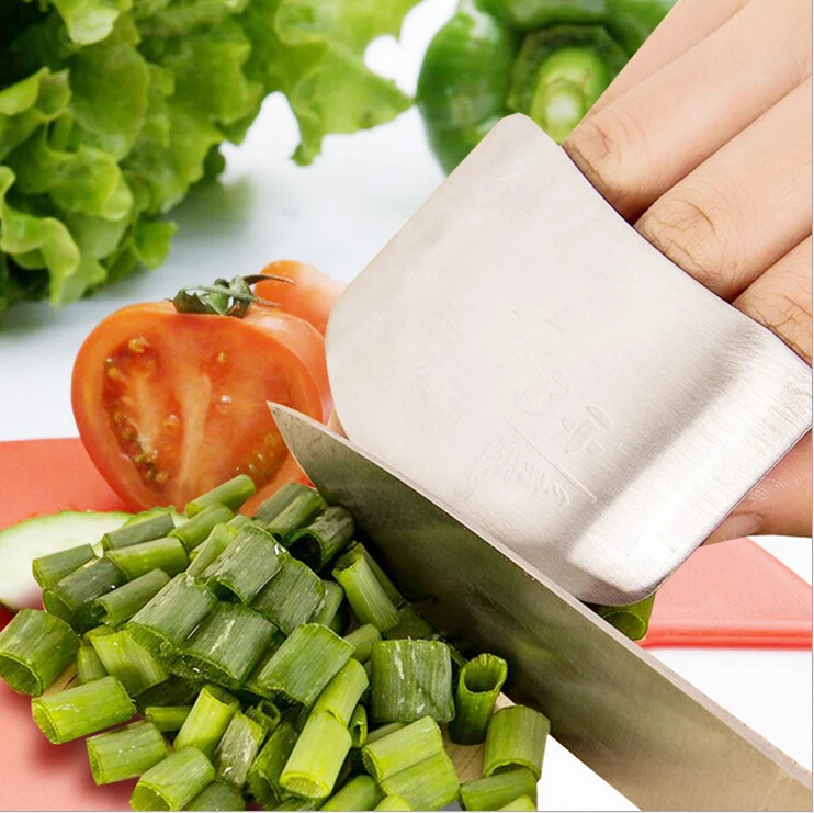 

Useful Kitchen Cooking Tools Stainless Steel Finger Hand Protector Guard Personalized Design Chop Safe Slice Knife H144