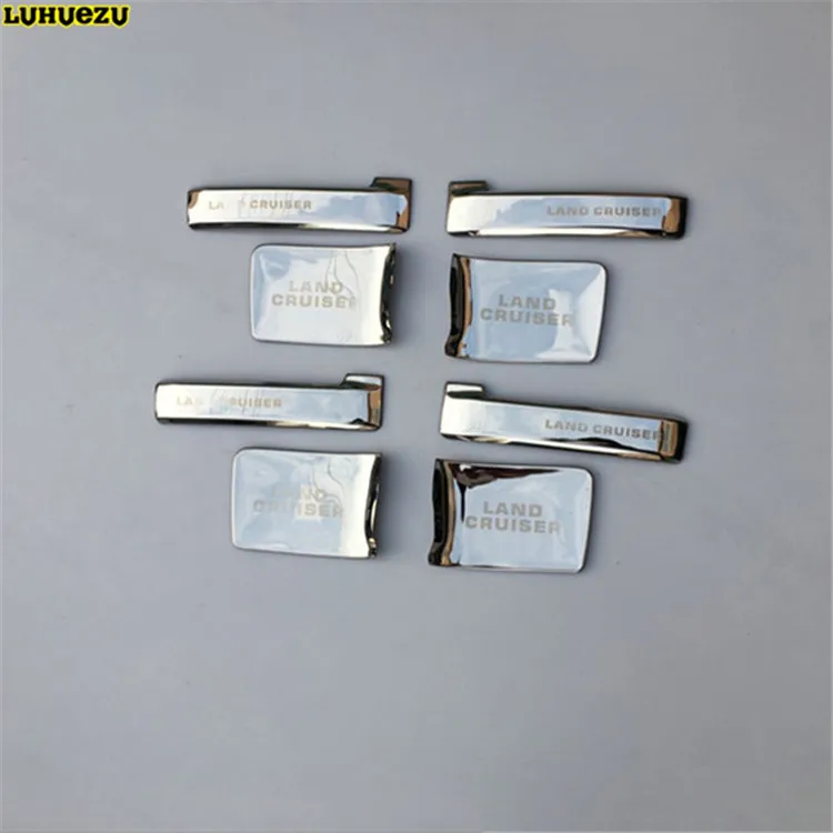 Luhuezu для Toyota Land Cruiser 200 FJ200, аксессуары 2008-, нержавеющая сталь, автомобильная внутренняя дверная ручка, Стильный чехол - Цвет: Silver