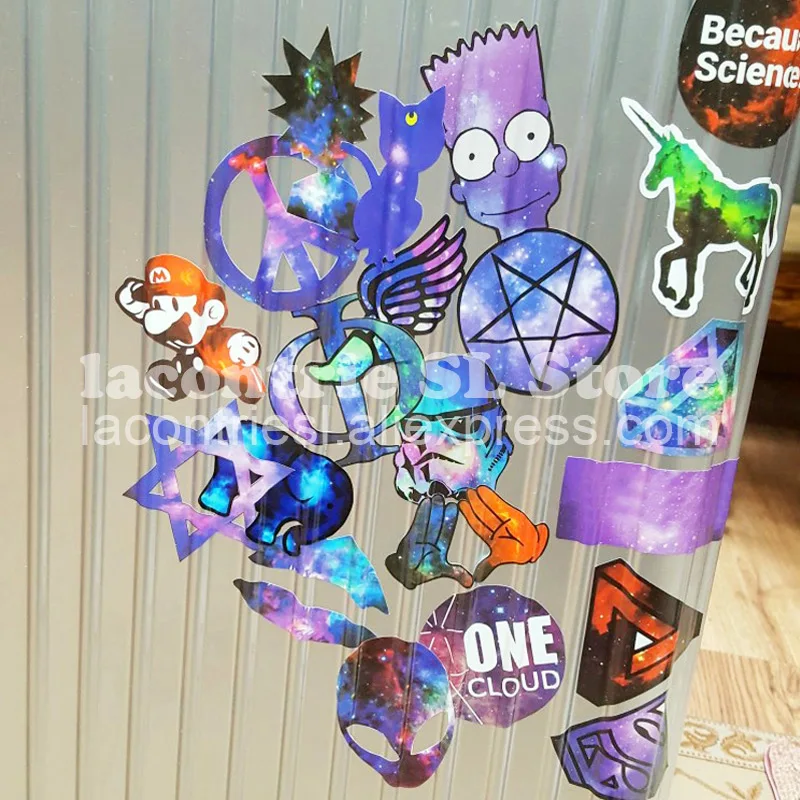 50 шт Galaxy наклейки для мотоцикла Скейтборд Сноуборд ноутбук телефон чемодан